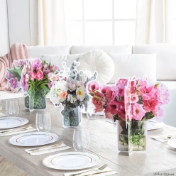 3D Flower Bouquet Cardstock Tabletop Decoration Set-3Pk